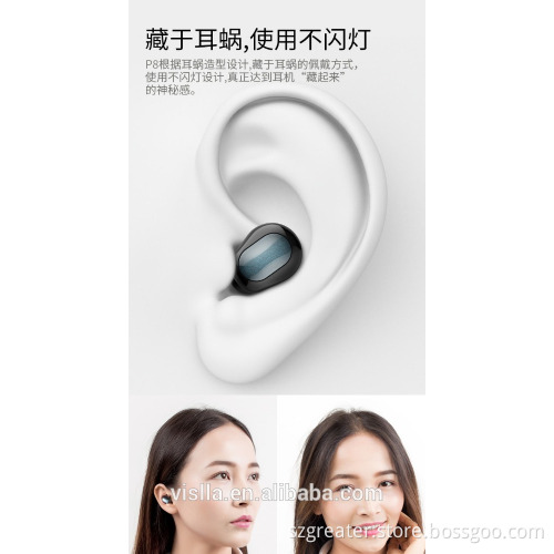 True Wireless Earbuds Bluetooth Earphone Dual V4.1 Bluetooth Headphones with Charging Case Noise Cancelling TWS Mini Headset